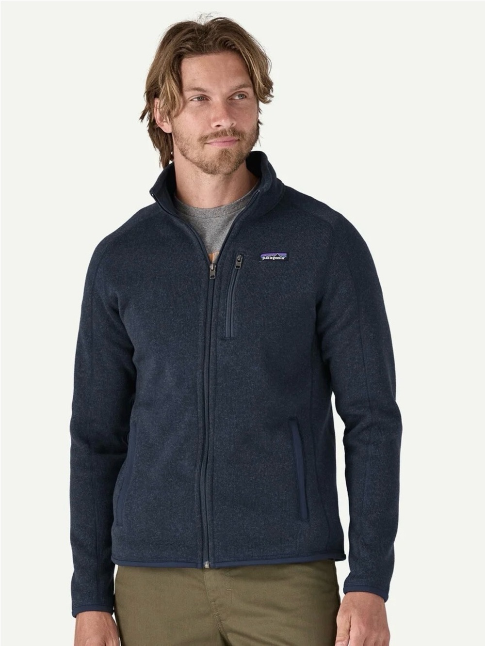 Patagonia Men's Dark Navy Full-Zip Fleece Jacket- Large - NWOT